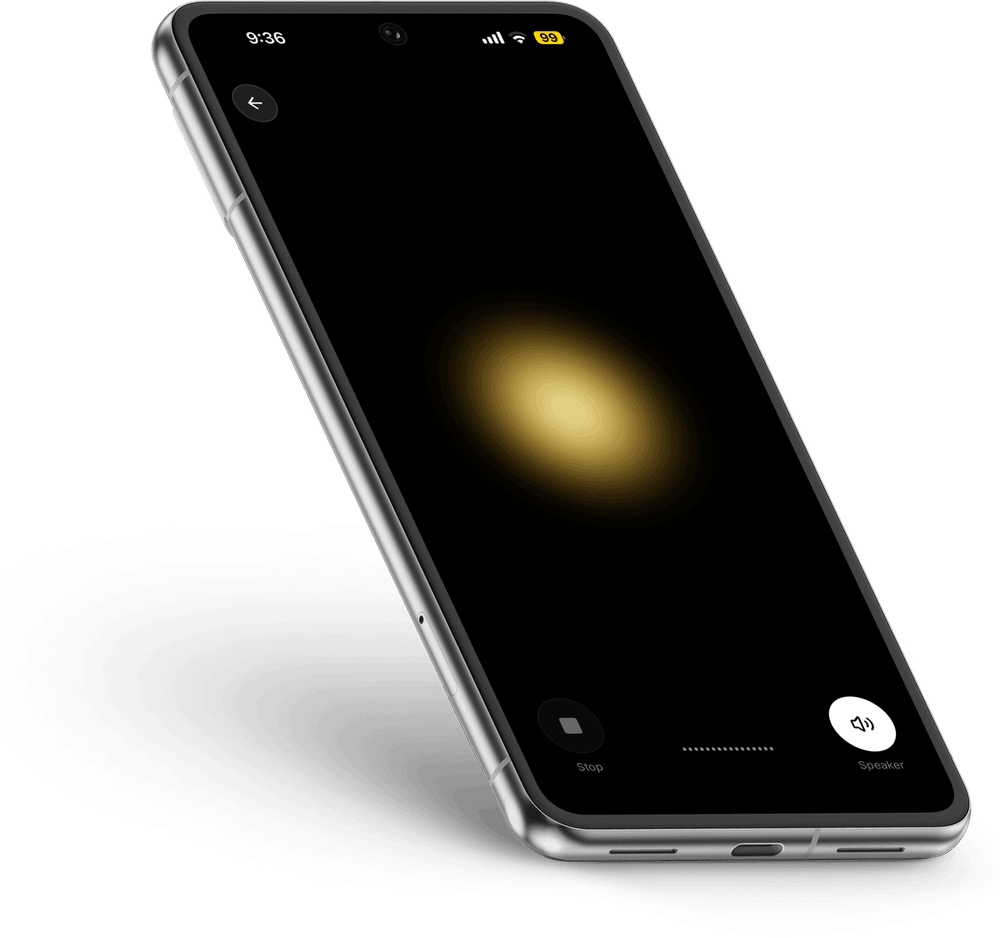Shalom voice conversation on a phone